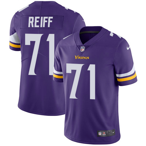 Minnesota Vikings 71 Limited Riley Reiff Purple Nike NFL Home Men Jersey Vapor Untouchable